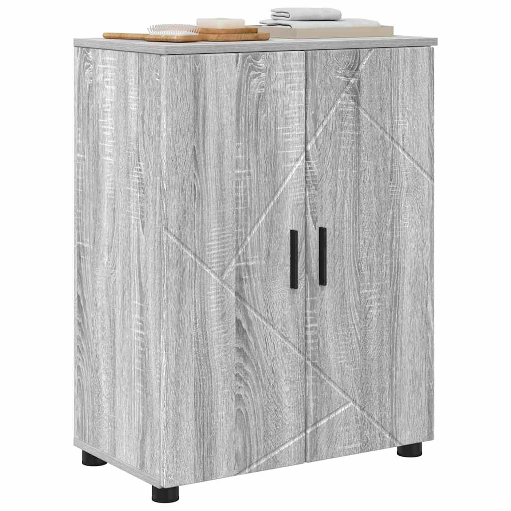Gabinete de Baño con almacenamiento Gris Sonoma 60 x 35 x 80 cm