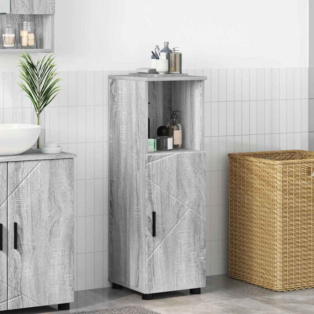 Bathroom Cabinet 30 x 35 x 95 cm Plywood & Metal