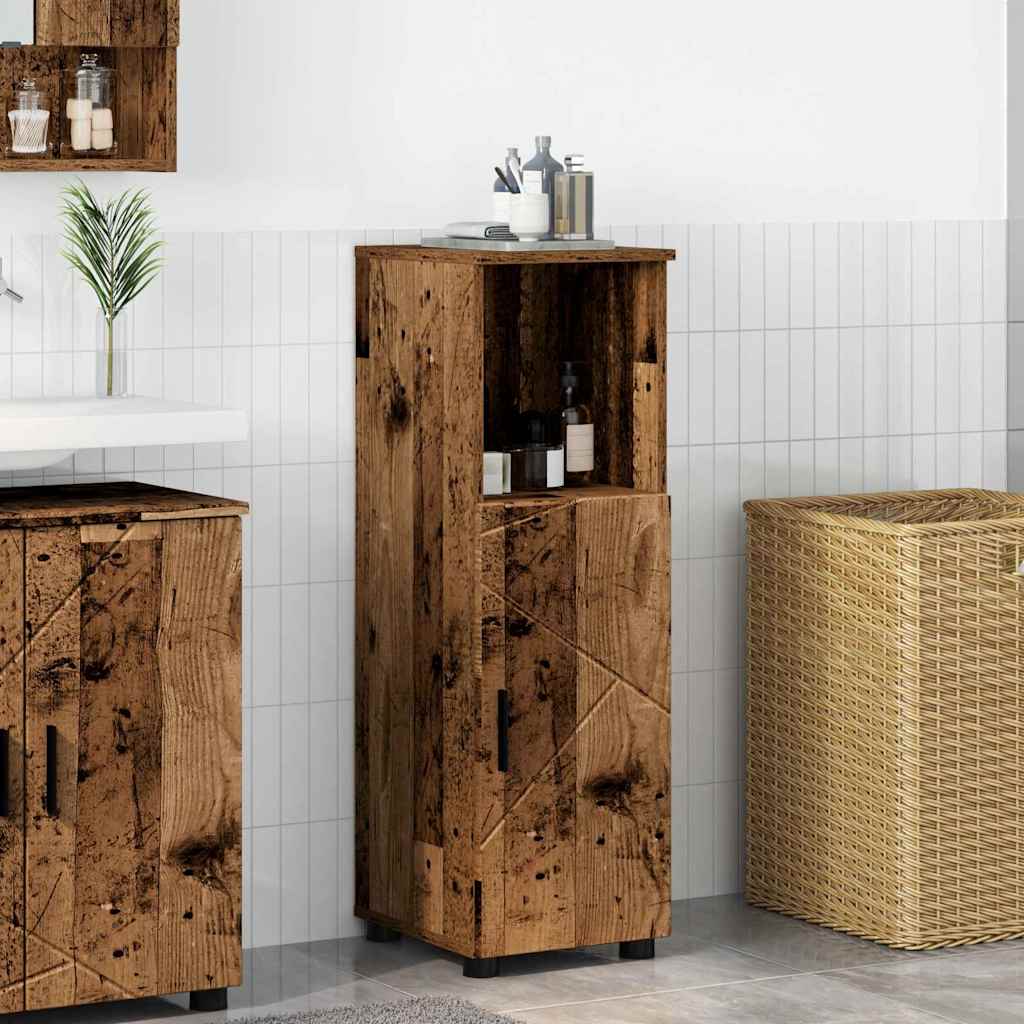 Bathroom Cabinet 30 x 35 x 95 cm Plywood & Metal
