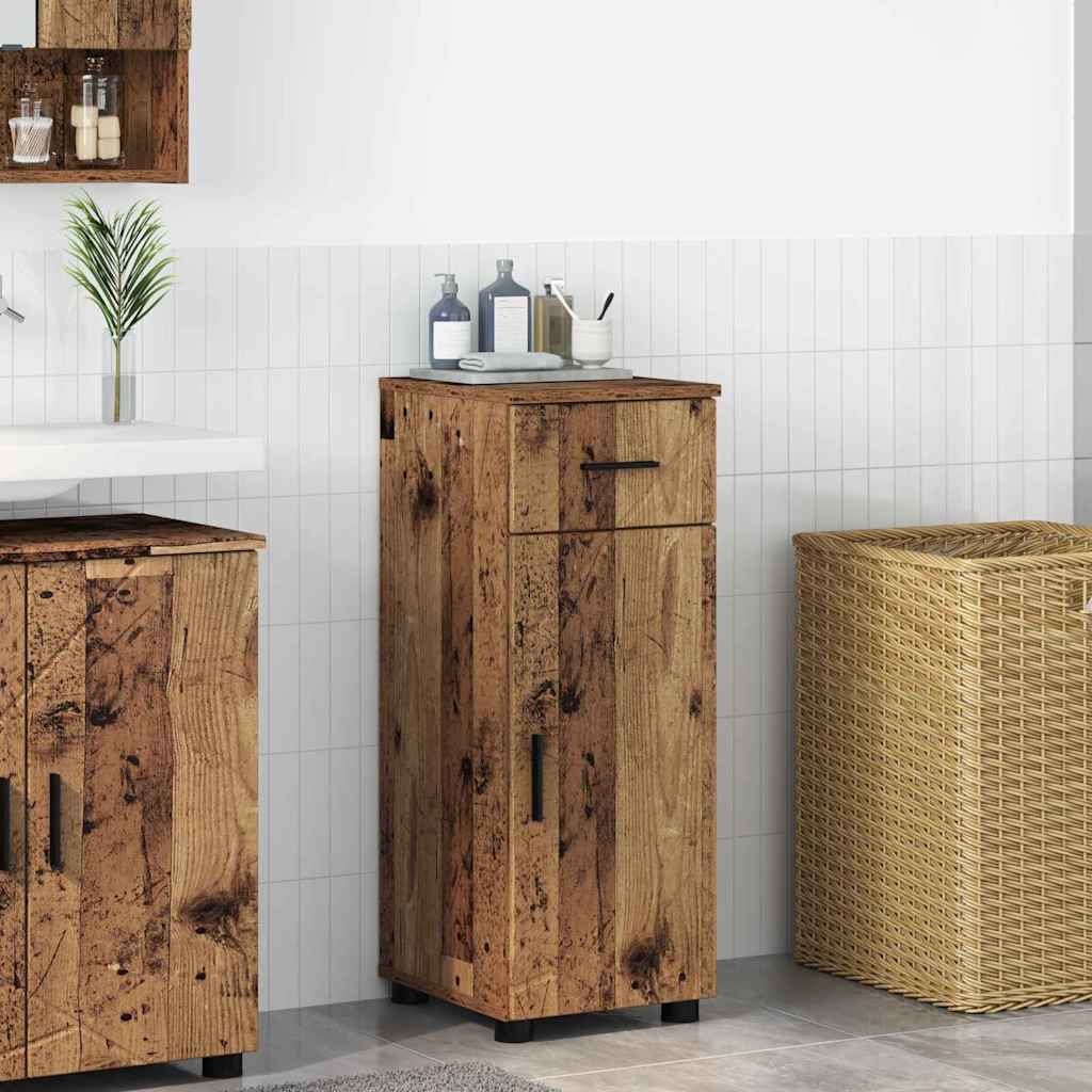 Bathroom Cabinet 30 x 35 x 80 cm Plywood & Metal