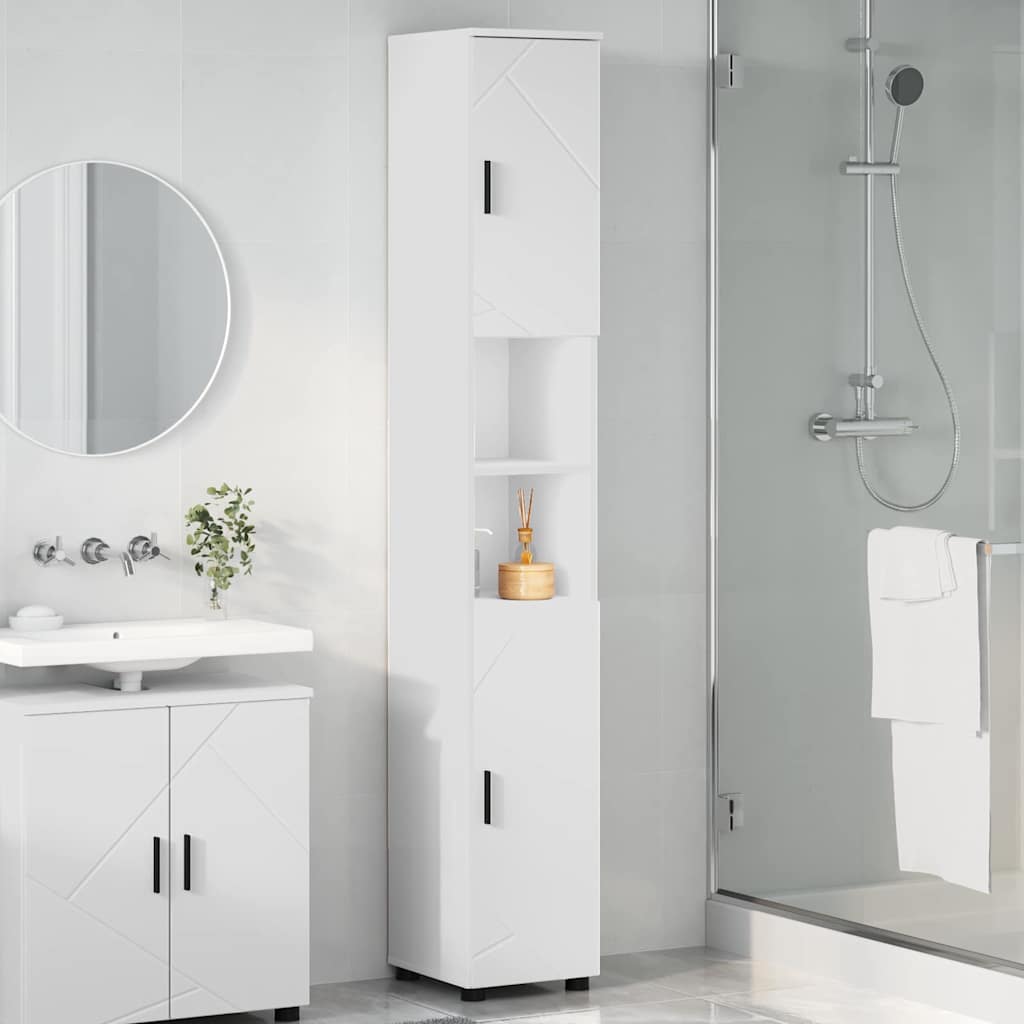 Gabinete de Baño 30 x 35 x 192 cm Madera contrachapada & Metal