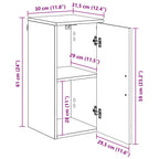 Gabinete de Baño 30 x 31,5 x 61 cm Madera contrachapada & Metal