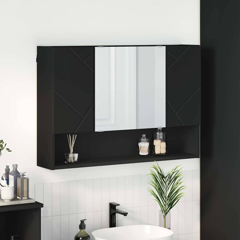 Armario con Espejo 80 x 17 x 55 cm Madera de ingeniería
