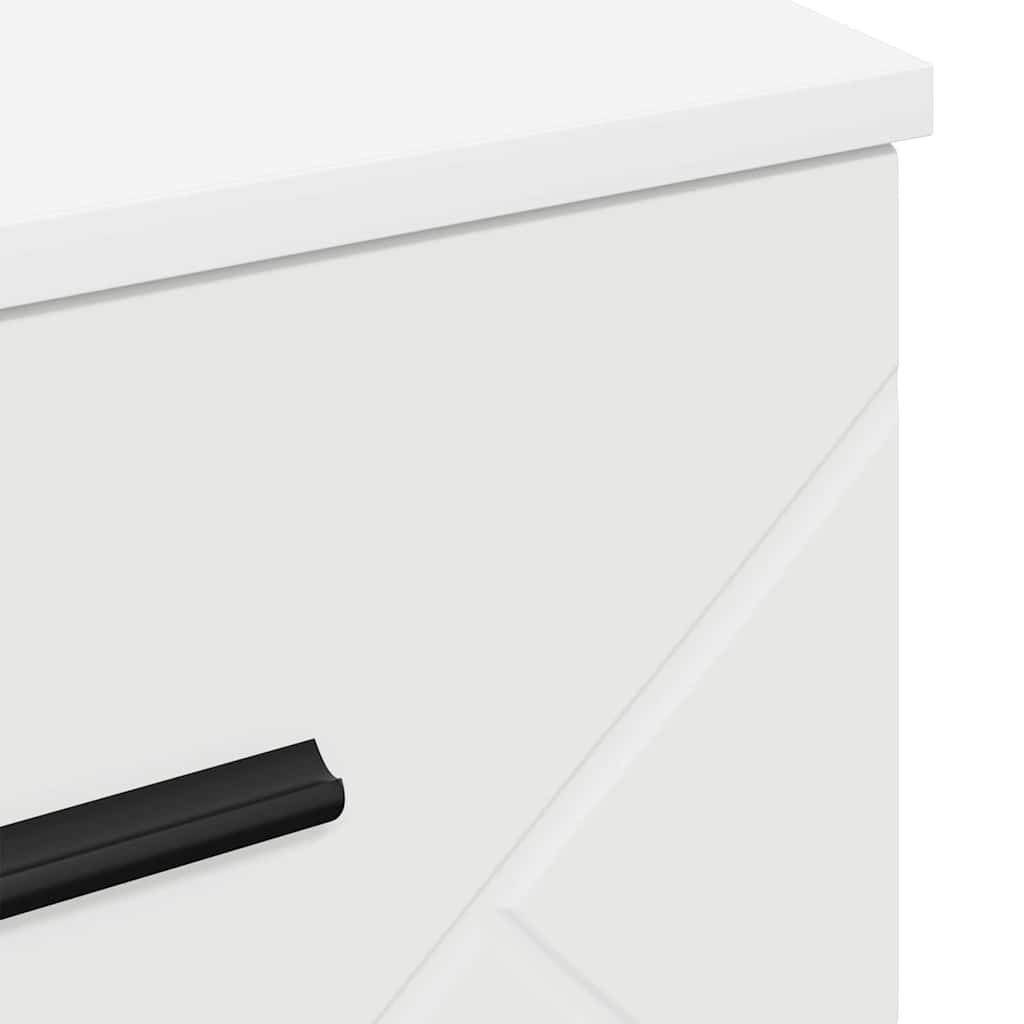 Armario de Noche Blanco 38 x 38 x 66 cm Madera contrachapada