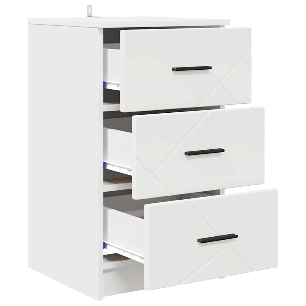 Armario de Noche Blanco 38 x 38 x 66 cm Madera contrachapada