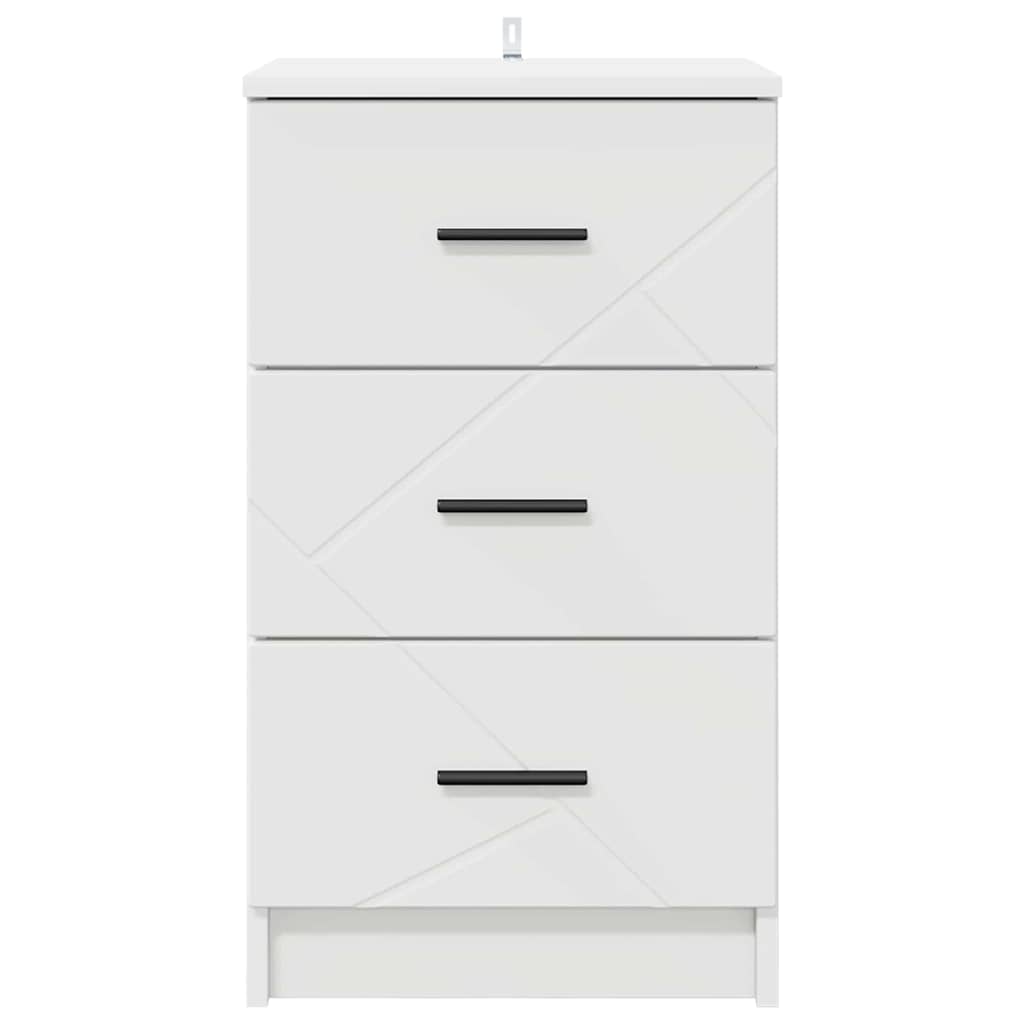 Armario de Noche Blanco 38 x 38 x 66 cm Madera contrachapada