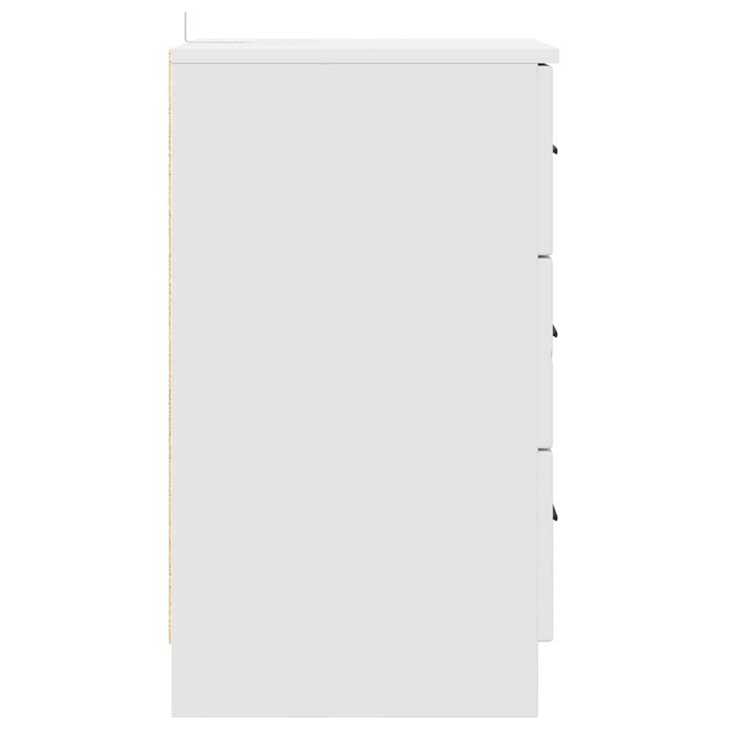 Armario de Noche Blanco 38 x 38 x 66 cm Madera contrachapada
