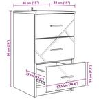 Armario de Noche Blanco 38 x 38 x 66 cm Madera contrachapada