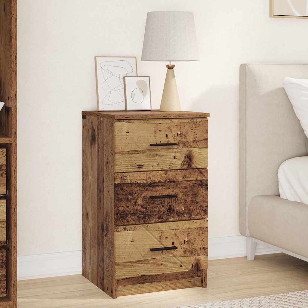 White Nightstand 38 x 38 x 66 cm Plywood