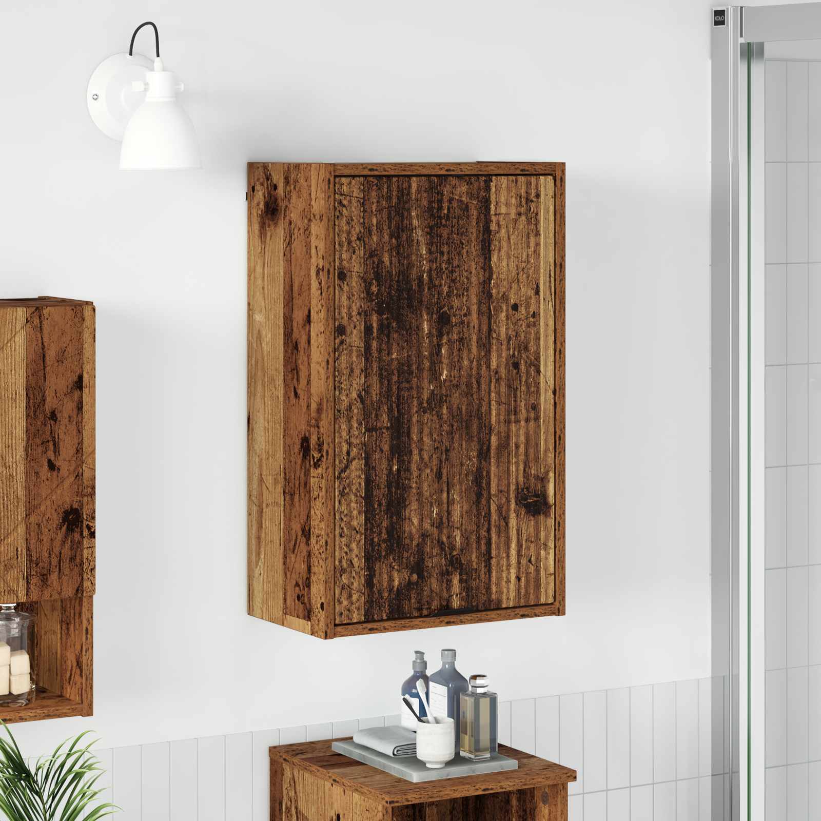 Bathroom Cabinet 39 x 23.5 x 65 cm Plywood, Metal