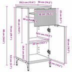 Gabinete de Baño 39,5 x 36 x 88 cm Madera contrachapada & Metal
