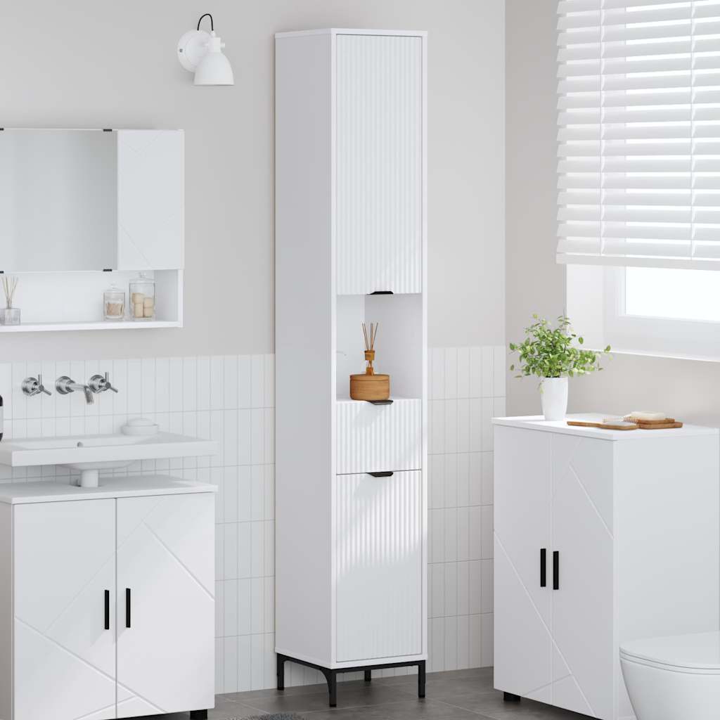 Bathroom cabinet with drawer and door 31.5 x 33 x 190 cm