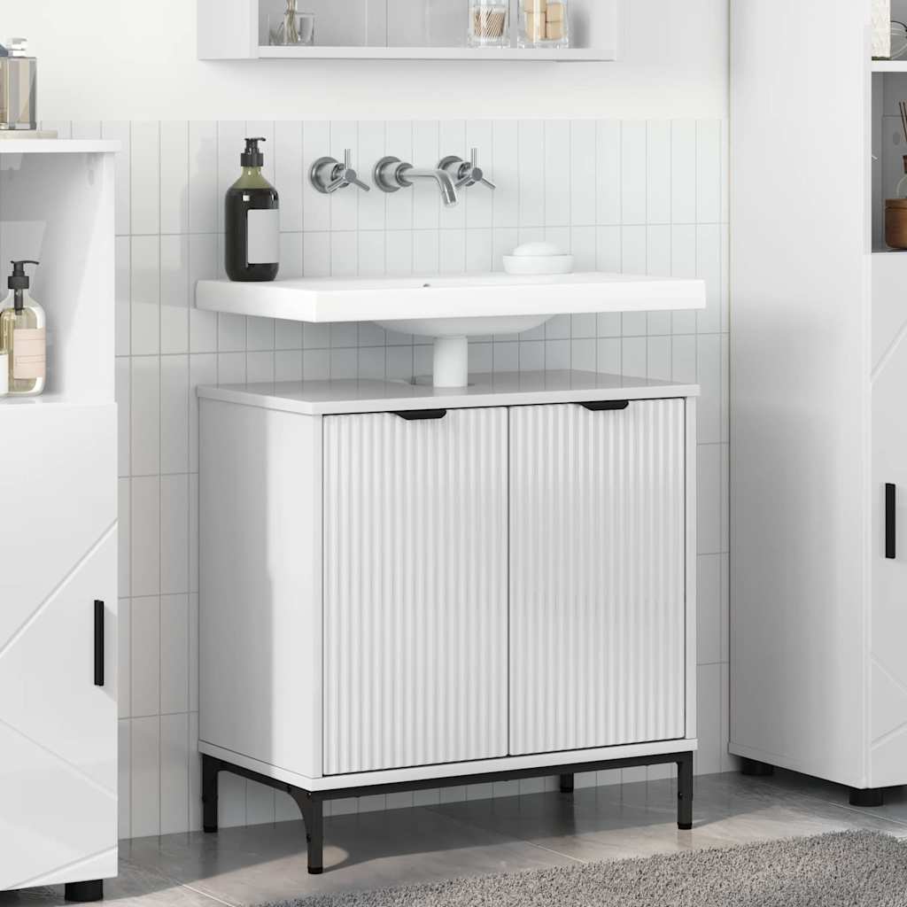 Gabinete de Lavabo para Baño brillante 60.5 x 33.5 x 61 cm