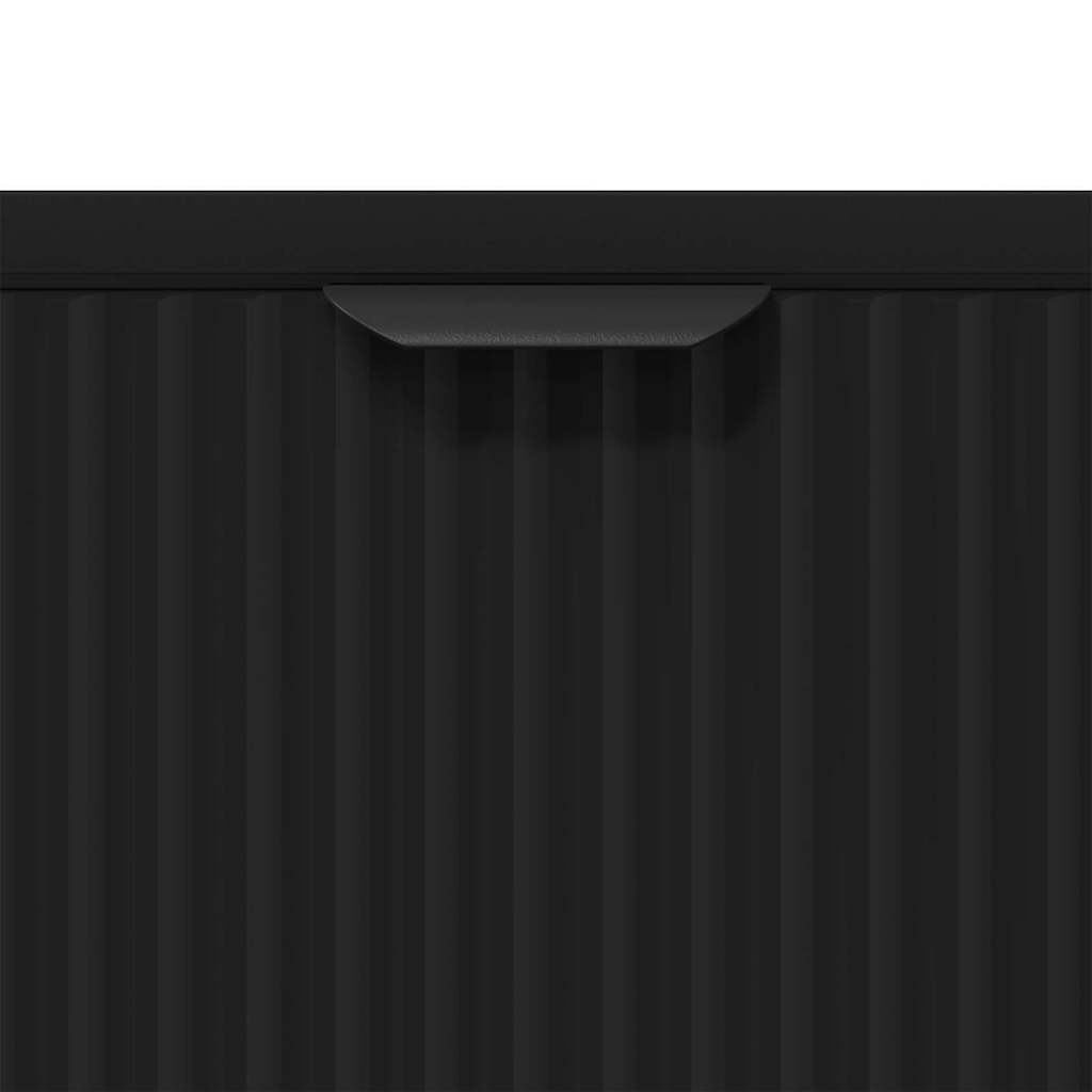 Aparador con cajón Negro 79,5 x 33 x 82 cm Madera de ingeniería