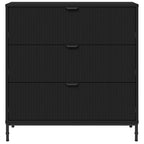 Aparador con cajón Negro 79,5 x 33 x 82 cm Madera de ingeniería