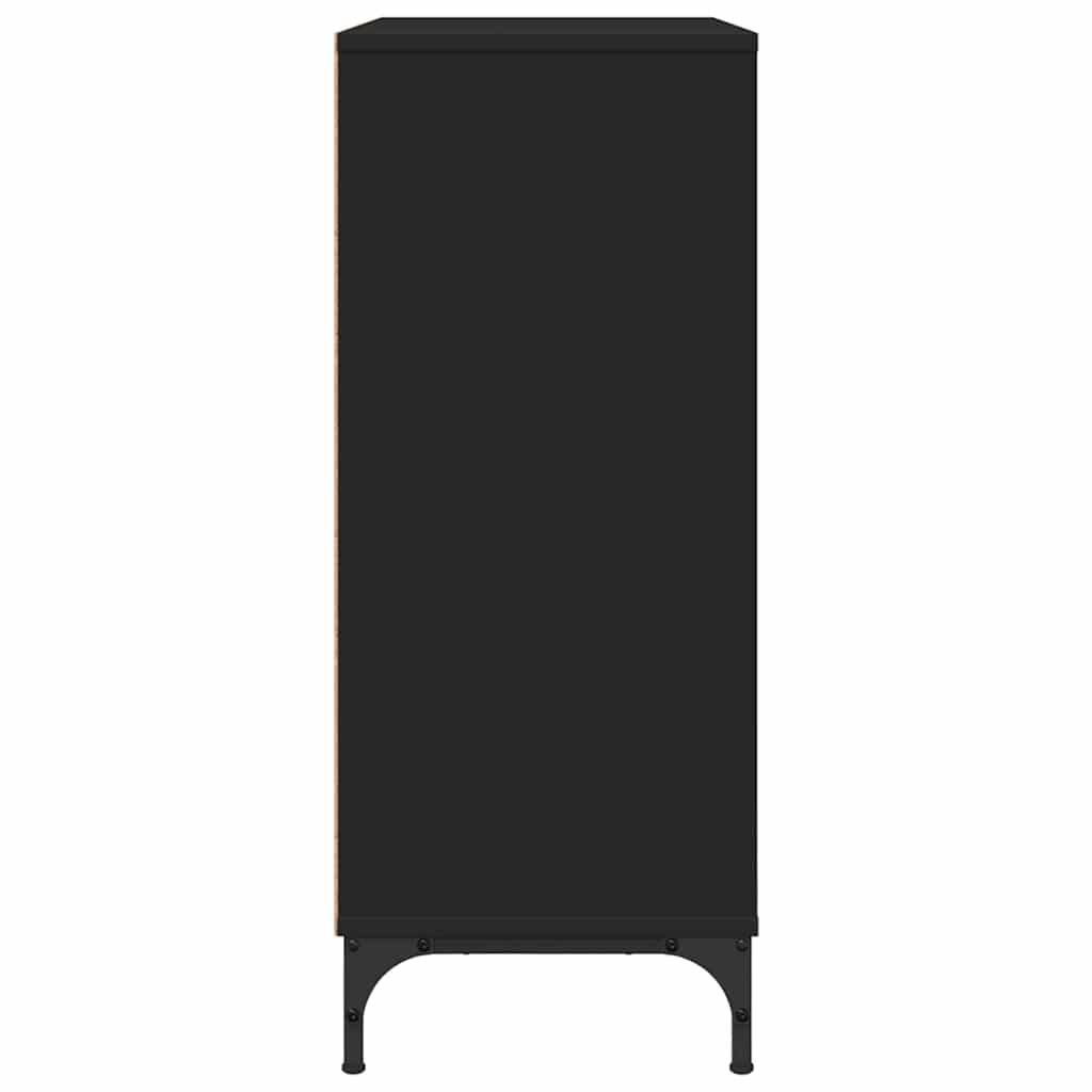 Aparador con cajón Negro 79,5 x 33 x 82 cm Madera de ingeniería