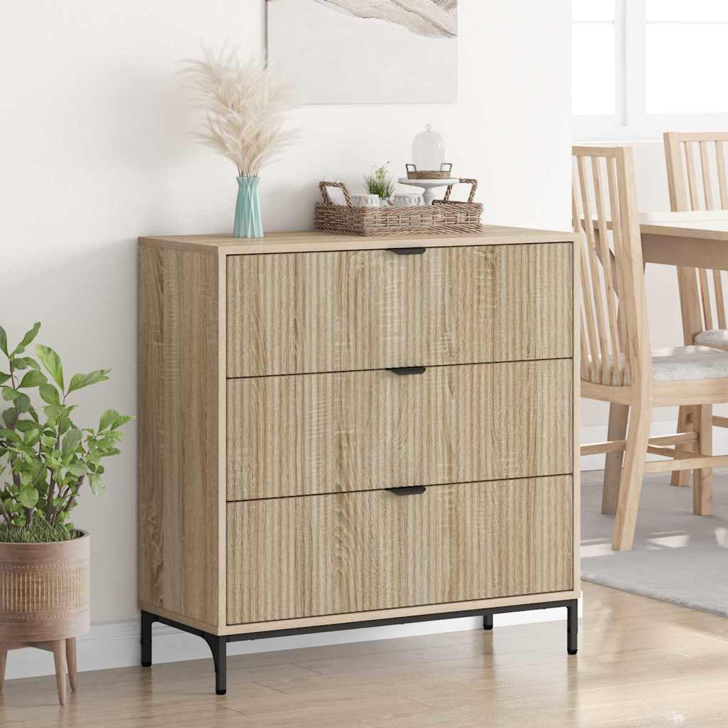 Aparador Roble Sonoma 79,5 x 33 x 82 cm Madera de ingeniería