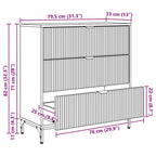 Aparador Roble Sonoma 79,5 x 33 x 82 cm Madera de ingeniería