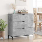 Aparador Gris Concreto 79,5 x 33 x 82 cm Madera de ingeniería