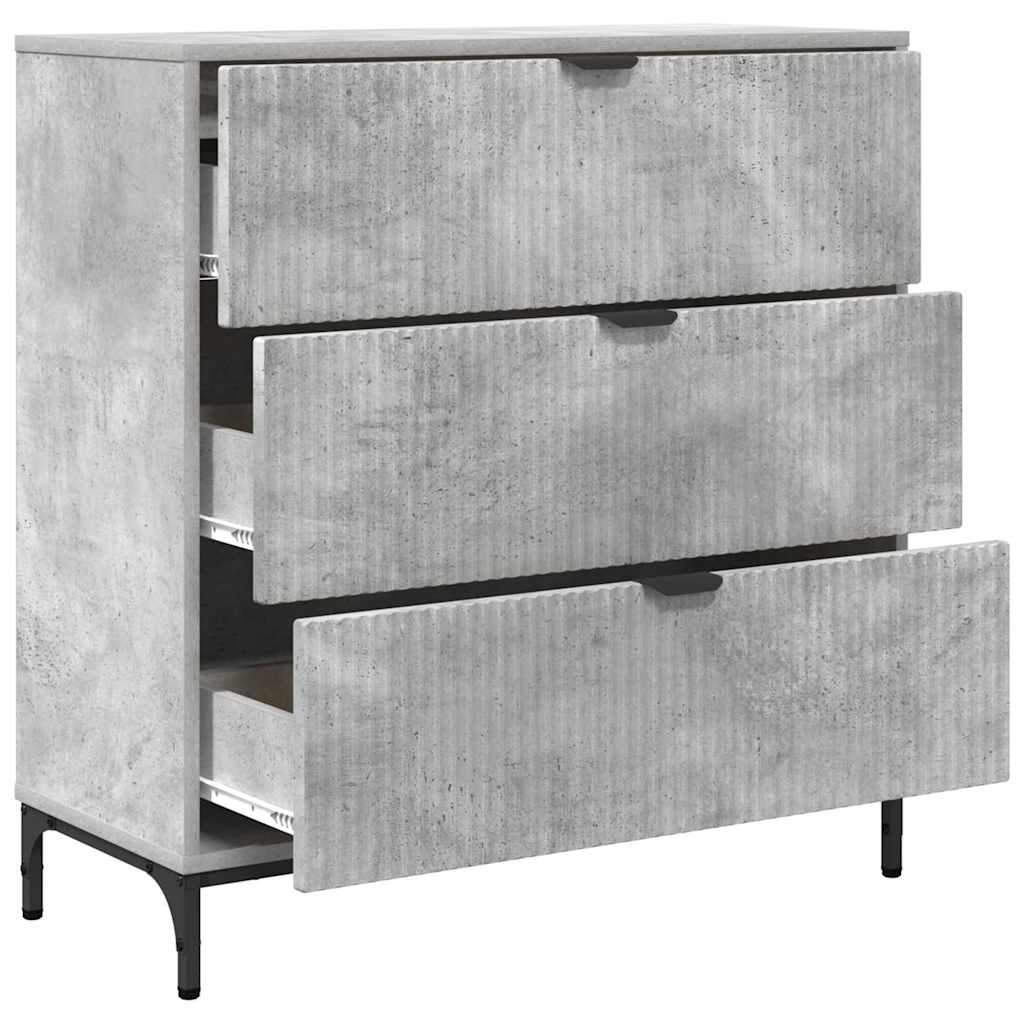 Aparador Gris Concreto 79,5 x 33 x 82 cm Madera de ingeniería