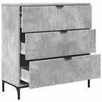 Aparador Gris Concreto 79,5 x 33 x 82 cm Madera de ingeniería