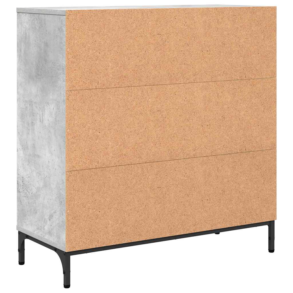 Aparador Gris Concreto 79,5 x 33 x 82 cm Madera de ingeniería