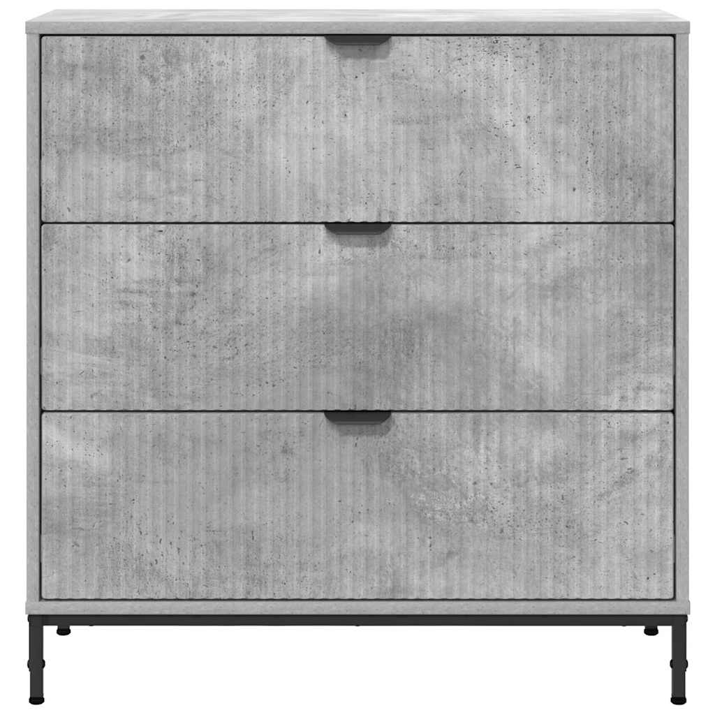 Aparador Gris Concreto 79,5 x 33 x 82 cm Madera de ingeniería
