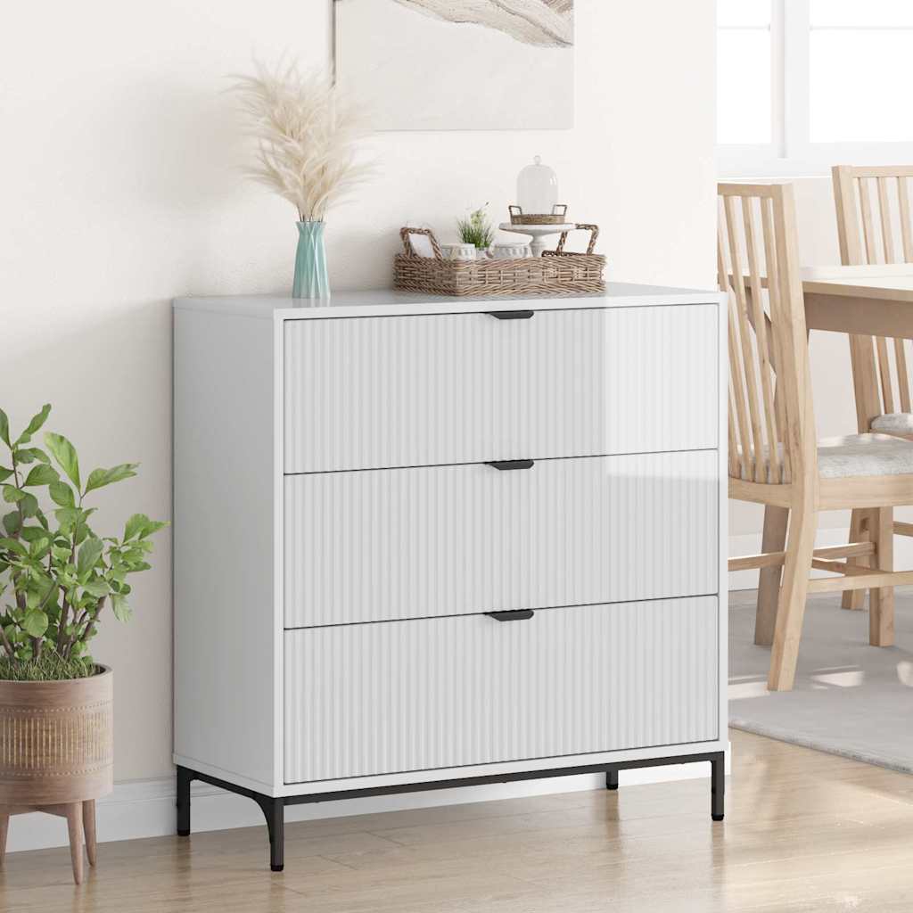 Aparador brillante 79,5 x 33 x 82 cm Madera de ingeniería