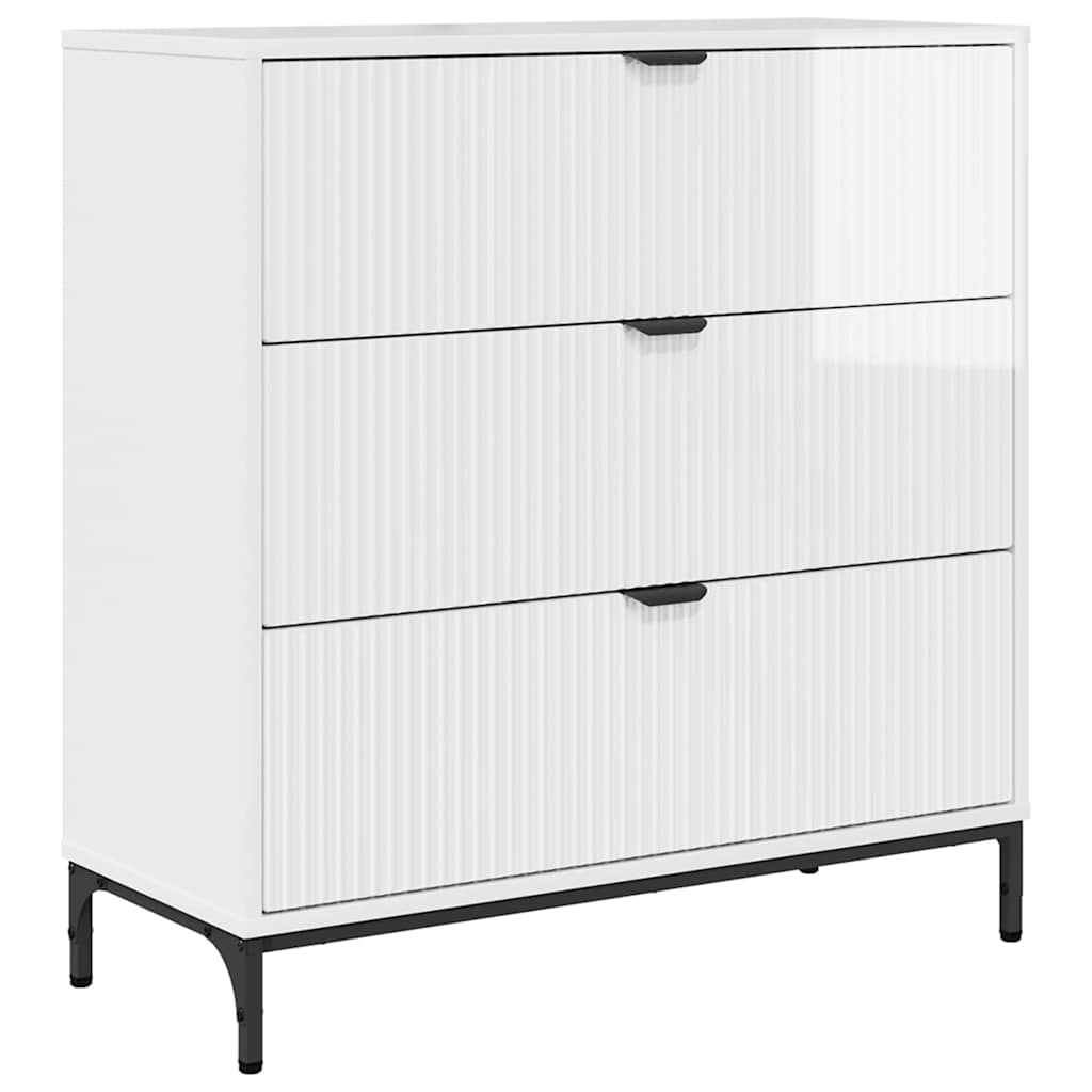 Aparador brillante 79,5 x 33 x 82 cm Madera de ingeniería
