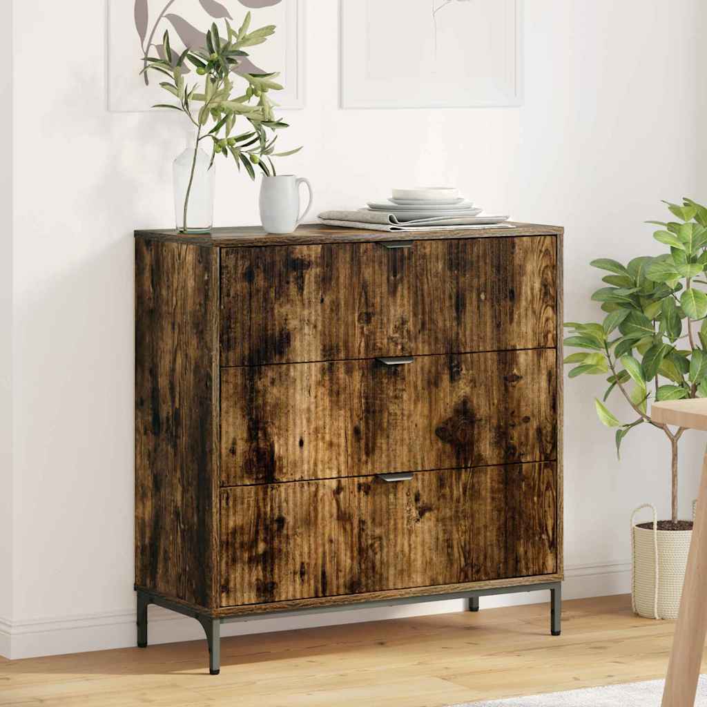 Aparador Roble ahumado 79,5 x 33 x 82 cm Madera de ingeniería