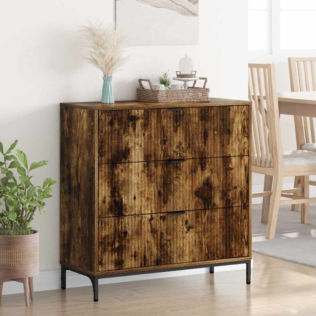 Aparador Roble ahumado 79,5 x 33 x 82 cm Madera de ingeniería
