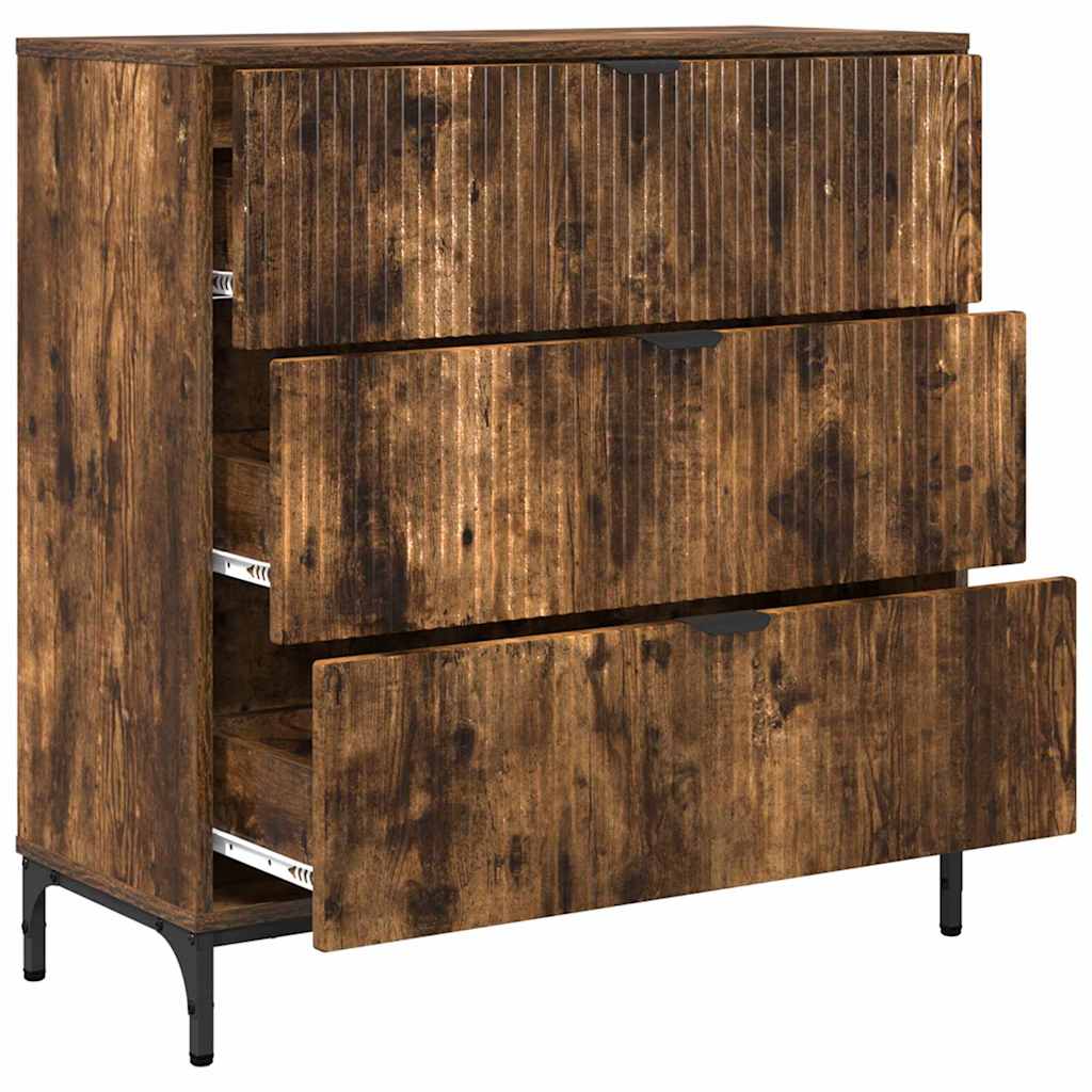 Aparador Roble ahumado 79,5 x 33 x 82 cm Madera de ingeniería
