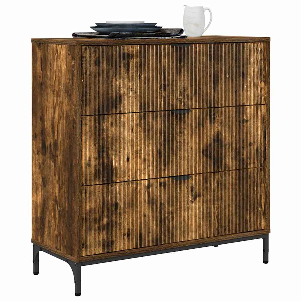 Aparador Roble ahumado 79,5 x 33 x 82 cm Madera de ingeniería