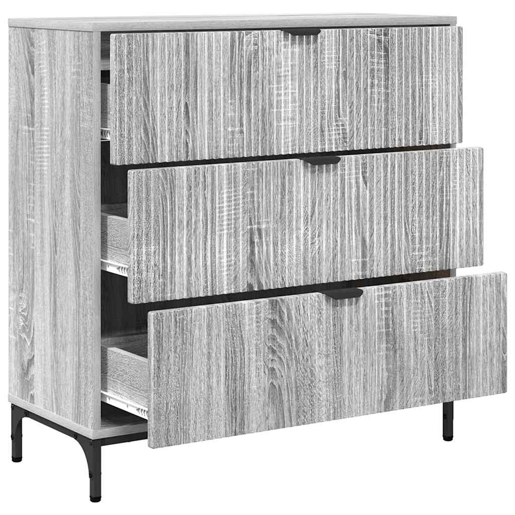 Aparador Gris Sonoma 79,5 x 33 x 82 cm Madera de ingeniería