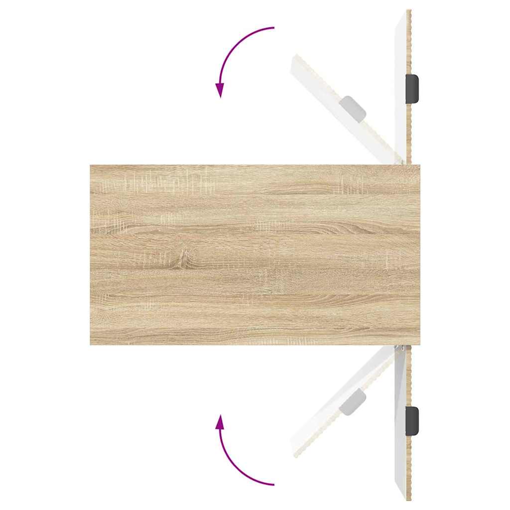 Mesa de Café Roble Sonoma 90 x 49 x 46 cm Madera de ingeniería