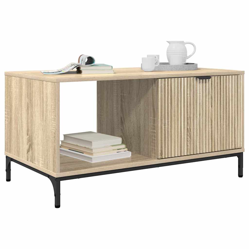 Mesa de Café Roble Sonoma 90 x 49 x 46 cm Madera de ingeniería