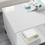 Mesa de Café brillante 90 x 49 x 46 cm Madera de ingeniería