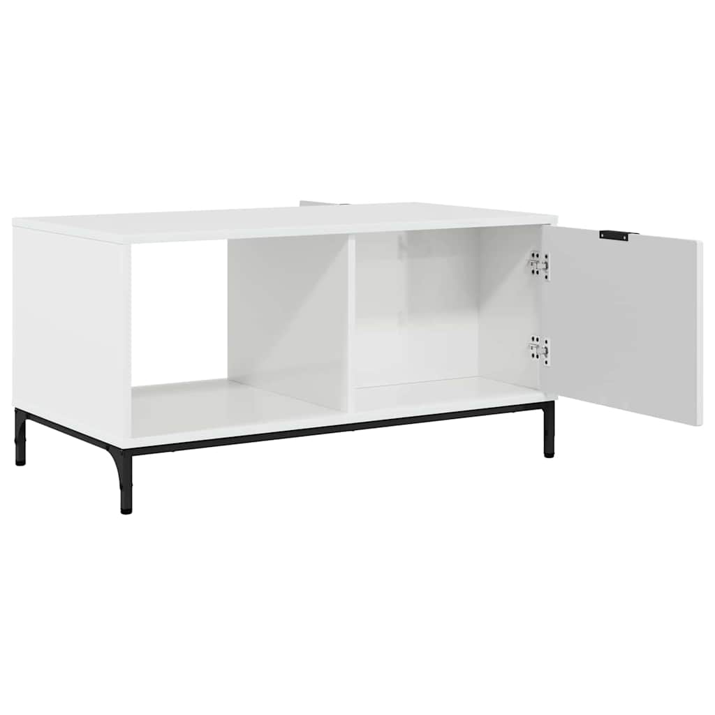 Mesa de Café brillante 90 x 49 x 46 cm Madera de ingeniería