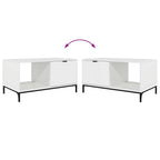 Mesa de Café brillante 90 x 49 x 46 cm Madera de ingeniería