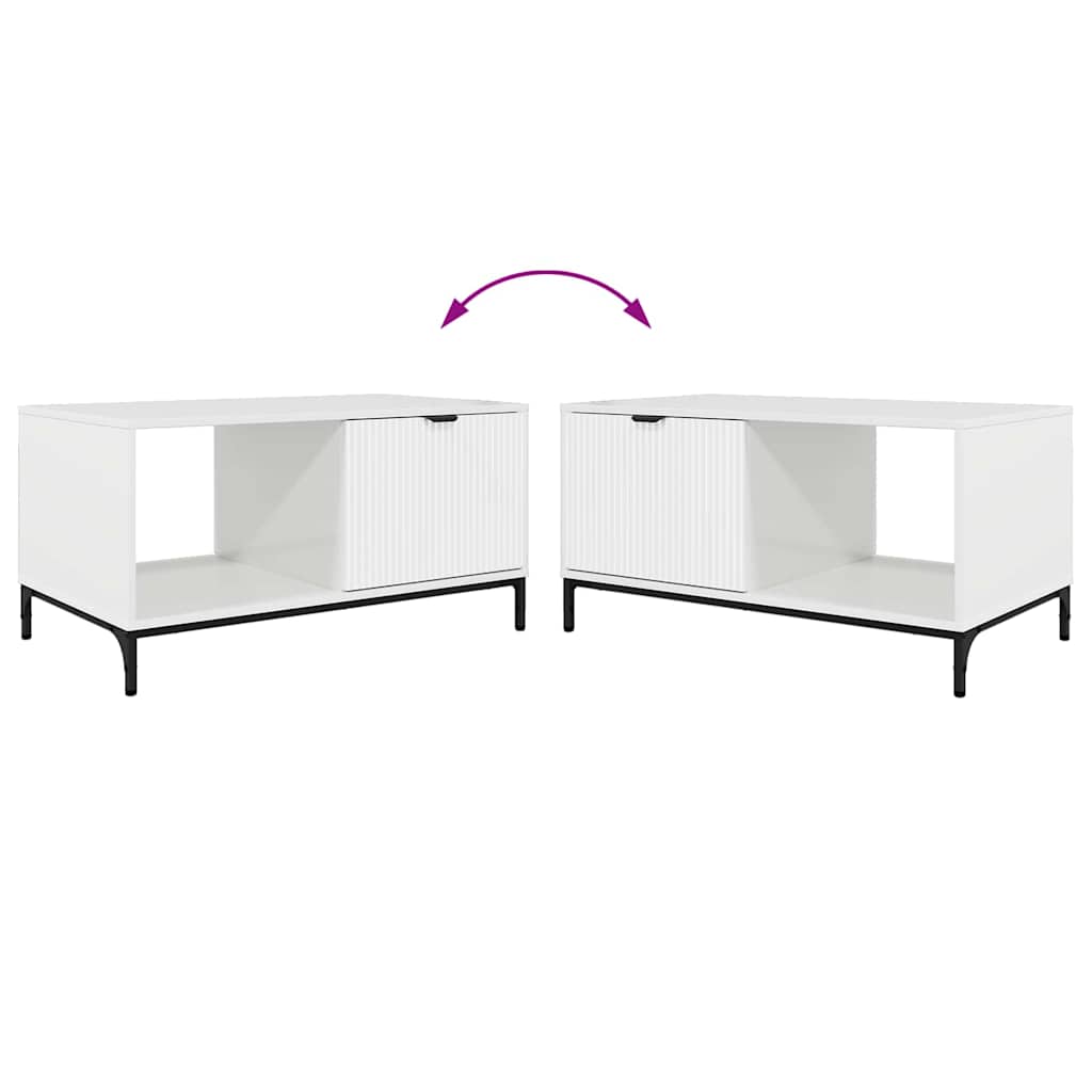 Mesa de Café brillante 90 x 49 x 46 cm Madera de ingeniería