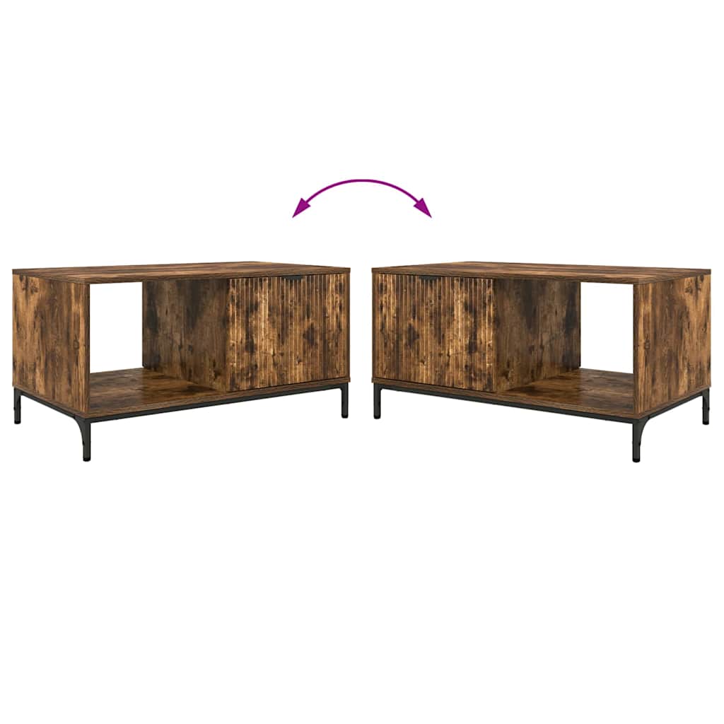 Mesa de Café Roble ahumado 90 x 49 x 46 cm Madera de ingeniería