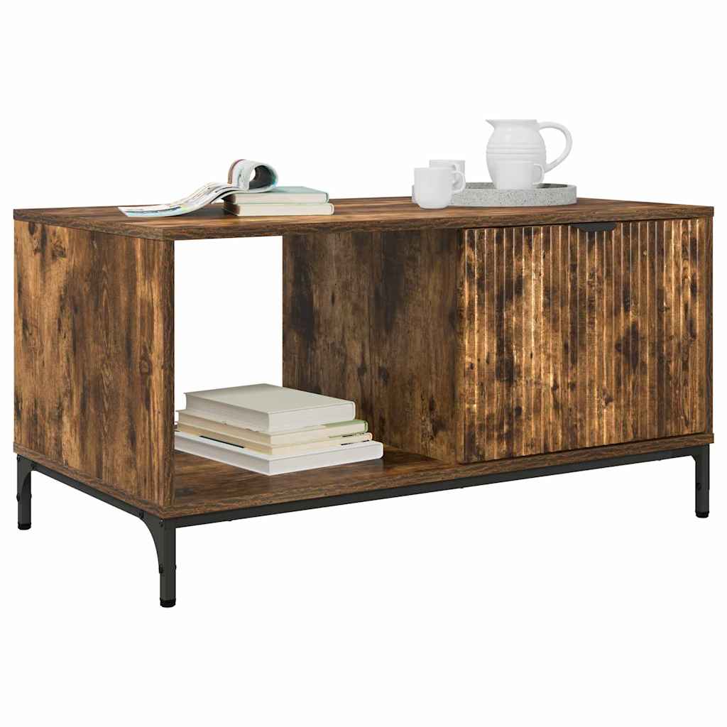 Mesa de Café Roble ahumado 90 x 49 x 46 cm Madera de ingeniería