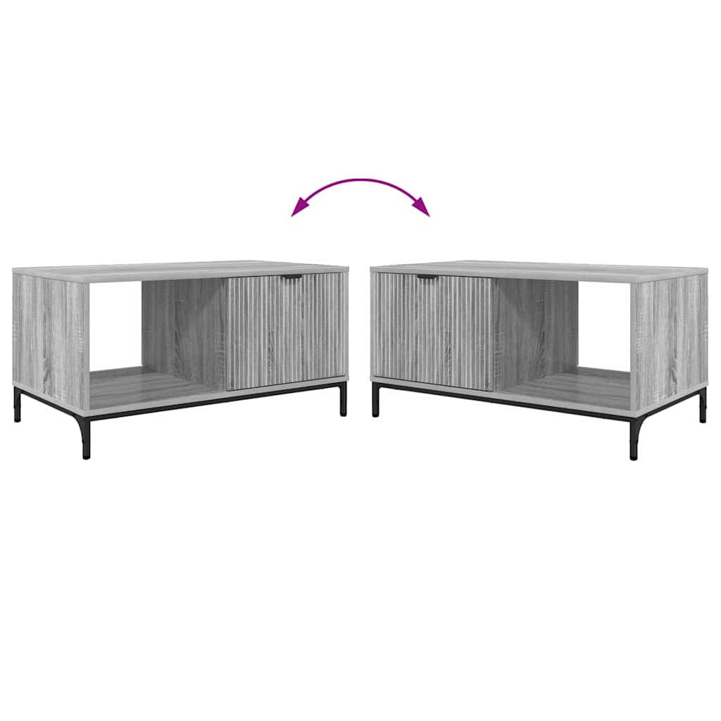 Mesa de Café Gris Sonoma 90 x 49 x 46 cm Madera de ingeniería