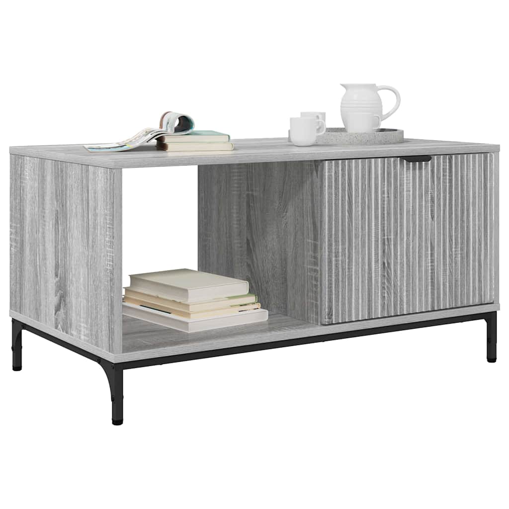 Mesa de Café Gris Sonoma 90 x 49 x 46 cm Madera de ingeniería