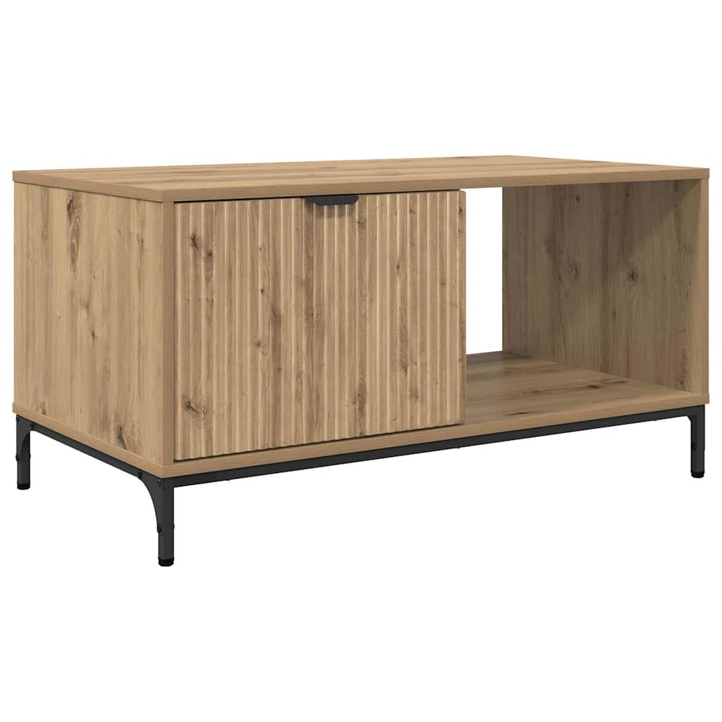 Mesa de Café con cajón Roble artesanal 90 x 49 x 46 cm