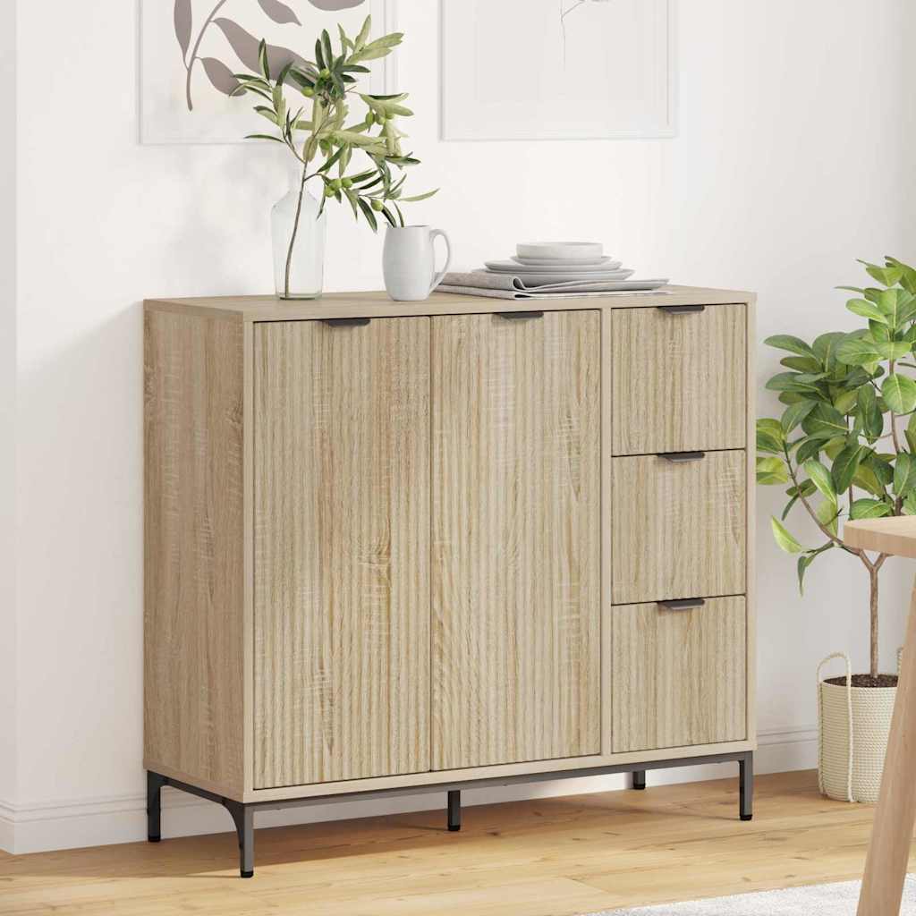 Aparador Roble Sonoma 89,5 x 33 x 82 cm Madera de ingeniería