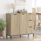 Aparador Roble Sonoma 89,5 x 33 x 82 cm Madera de ingeniería