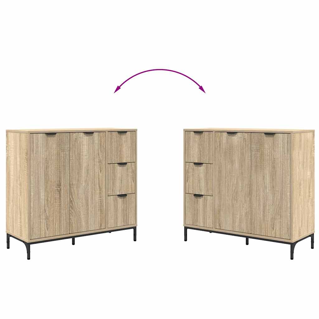 Aparador Roble Sonoma 89,5 x 33 x 82 cm Madera de ingeniería
