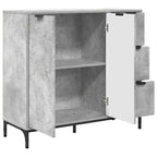 Aparador Gris Concreto 89,5 x 33 x 82 cm Madera de ingeniería