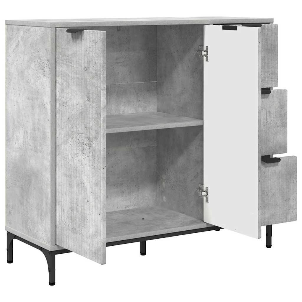 Aparador Gris Concreto 89,5 x 33 x 82 cm Madera de ingeniería